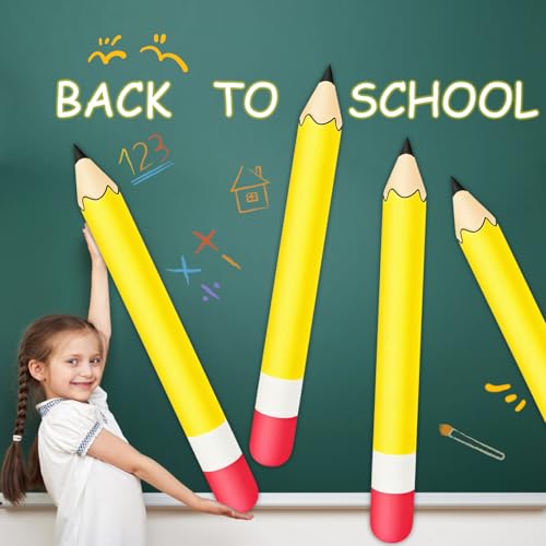 Giant Inflatable Yellow Pencil Balloon - 42.5 Inch Party Decoration