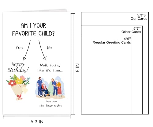 Funny Nursing Home Birthday Card for Mom & Grandma - 8x5.3in