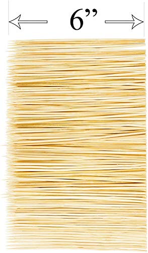 6-Inch Bamboo Skewer Sticks - 100 Count for BBQ & Crafting