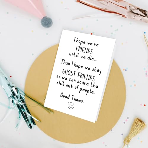 Funny Birthday Card for Best Friend - Hilarious Blank Friendship Greeting Card