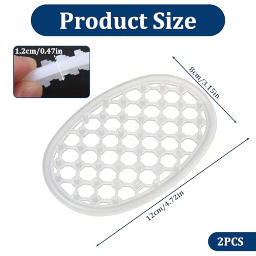 Macuezu Silicone Soap Dish Holder - 2 Pack, Self-Draining Bathroom Tray