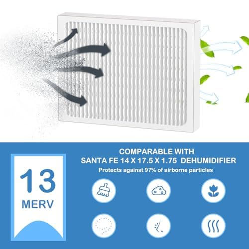 Cooyafan 14 x 17.5 x1.75 MERV 13 Replacement Dehumidifier Filter Compatible with Honeywell DR90 & DR120 Dehumidifiers (50070171-002) 4 Pack