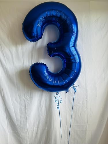 40-Inch Blue Number 3 Balloon - Jumbo Birthday Decoration