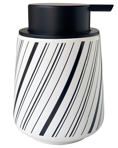 UNBONSOUHAIT Ceramic Foam Soap Dispenser, 12oz Refillable White Bottle