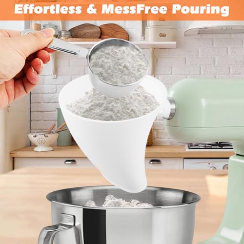 Flour Funnel for KitchenAid Mixer - Easy-Pour Attachment for KSM150