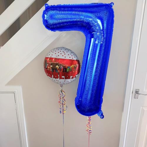 40-Inch Navy Blue Number 8 Balloon - Foil Mylar for Parties