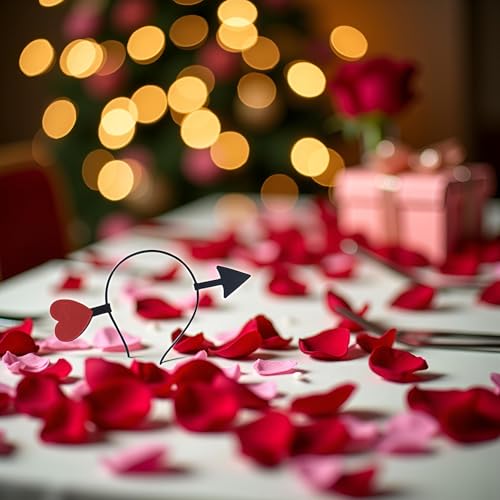 Valentine's Day Red Heart Arrow Bopper Headband Elastic Hair Hoop Costume