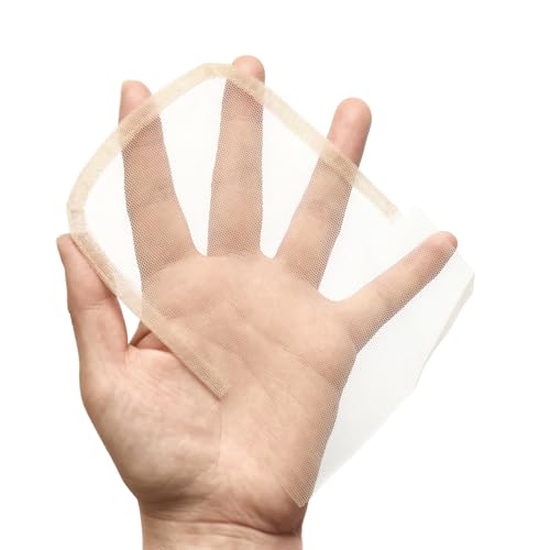 3 Pieces 4x4 Inch Lace Net for Wig Making and Hair Ventilating Beige
