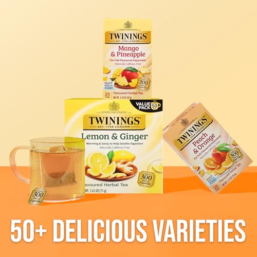 Twinings Mango & Pineapple Herbal Tea Bags, 20 Count
