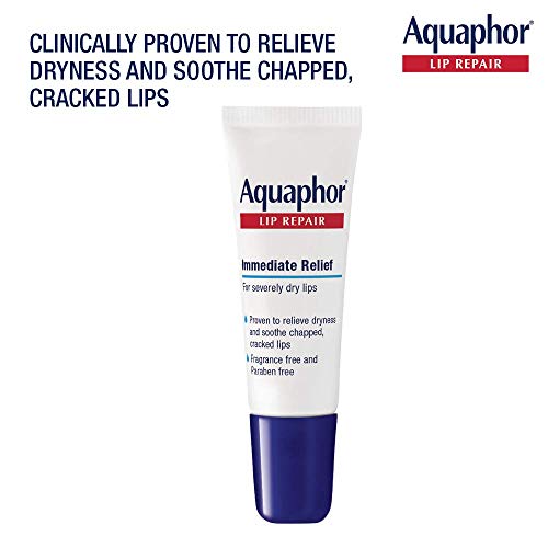 Aquaphor Lip Repair Ointment - Long-Lasting Moisture for Dry Chapped Lips 0.35 oz