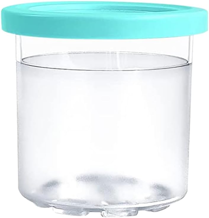 Skiennix 4 Pack Replacement Ice Cream Pints with Lids - Compatible with Ninja Creami NC301, NC300, NC299AMZ | Colorful Set (Pink/Yellow/Blue/Green)