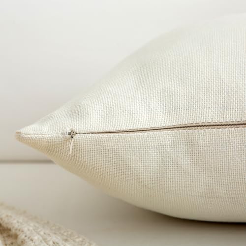 ONWAY Red Christmas Pillow Cover 18x18 Inch Winter Holiday Snowflake Decor