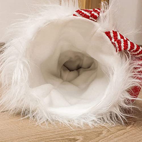 Red Gnome Christmas Tree Topper - Plush Santa Gnome Ornament for Holiday Decor