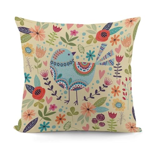 Luxury Yellow Velvet Pillow Cover 18x18" with Unique Prints