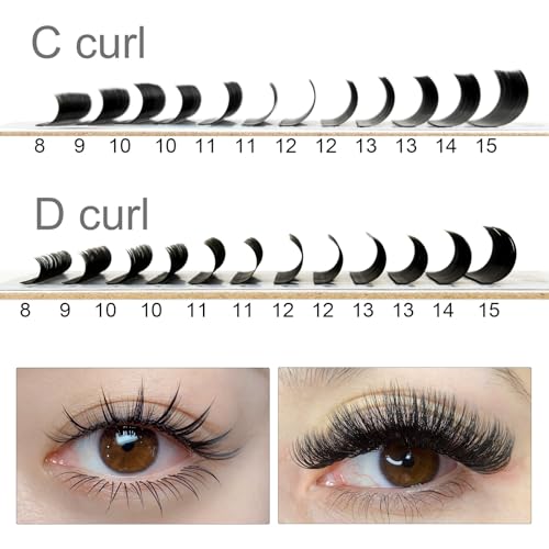 COZBIRD Classic Individual Lash Extensions Soft Matte Black 0.07 C 9mm