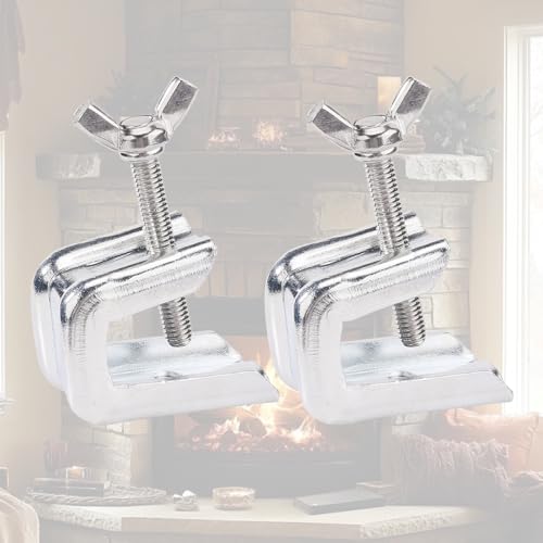 Stainless Steel Fireplace Damper Clamp - 2 Pack for Gas Logs