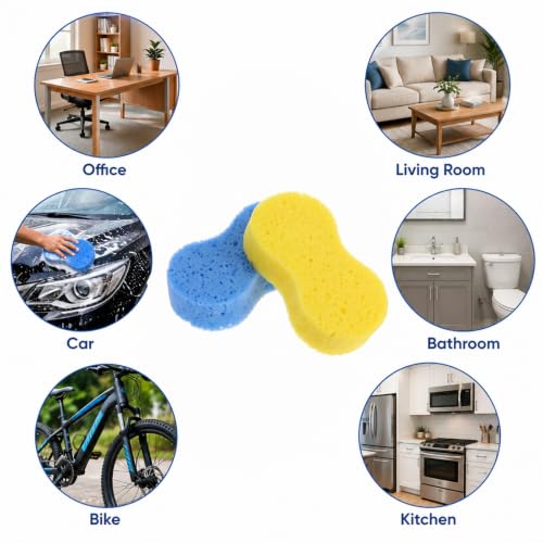 Large Car Wash Sponges Set – Soft Foam Scrubber Kit for Vehicle Cleaning