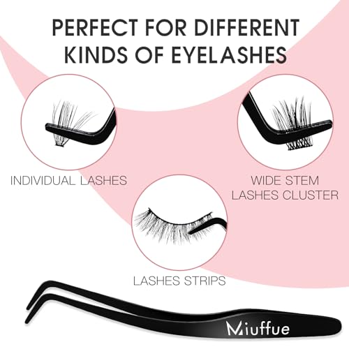 Miuffue Stainless Steel Lash Applicator Tool for Cluster & Strip Lashes
