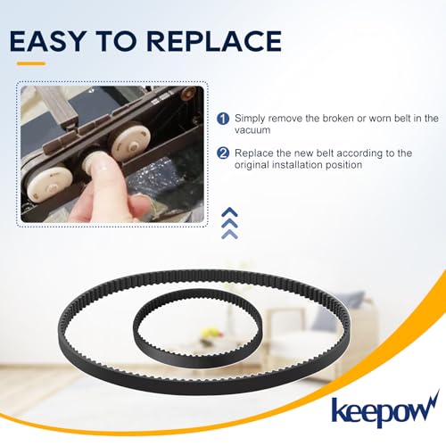 KEEPOW Vacuum Belt Set for Hoover Smartwash FH52000 Series - 1+1 Pack