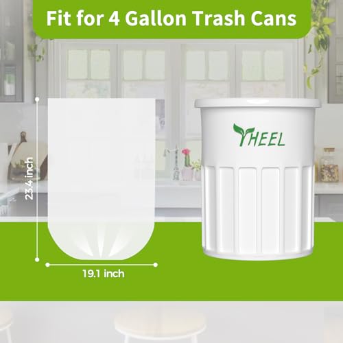 4-Gallon Clear Trash Bags, 150 Count - Strong Leak-Resistant