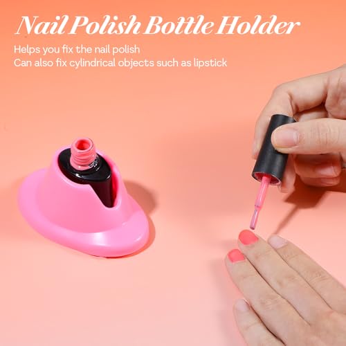 YUXIANLB Soft Rubber Nail Polish Bottle Holder Spill-Proof Stand