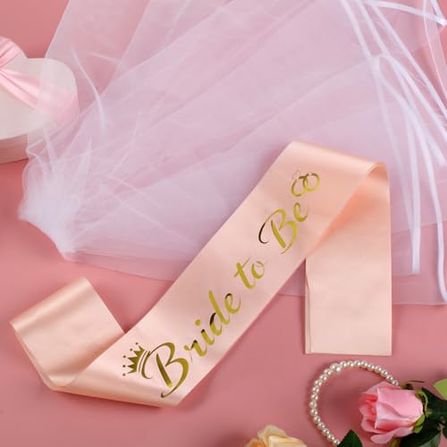 Bride to Be Sash and Veil Set - 2PCS Bachelorette Accessories