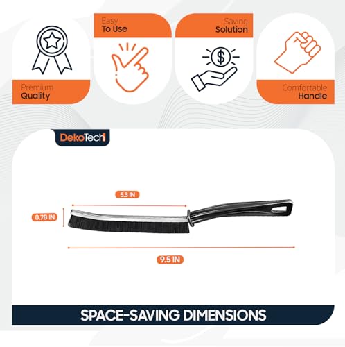 DekoTech 3-Pack Heavy-Duty Crevice Brushes for Grout and Tight Spaces