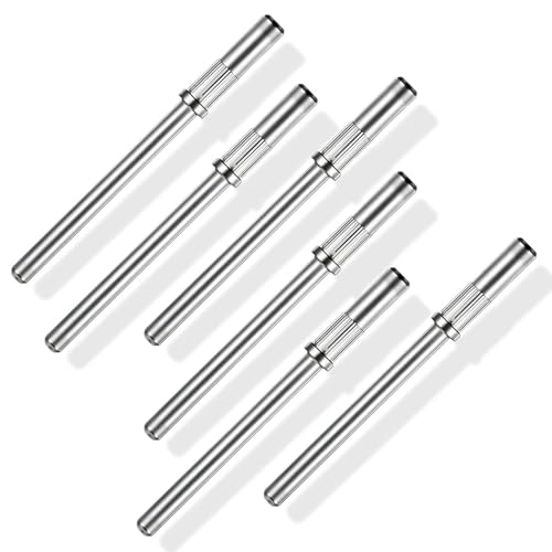 6 Pcs Mandrel Nail Drill Bits 3/32 Shank for Sanding Bands Manicure