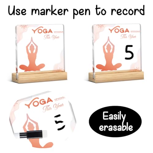 Funny Countdown Acrylic Sign for Yoga Lovers - Interactive Gift