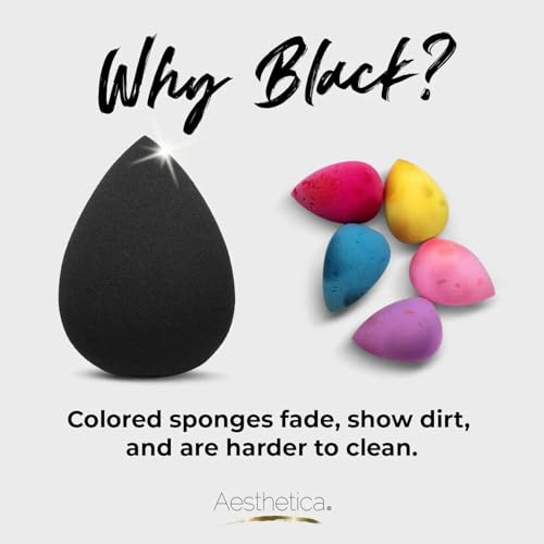 Aesthetica Makeup Sponge Blender - Latex-Free Vegan Beauty Blender for Foundation, Cream & Powder