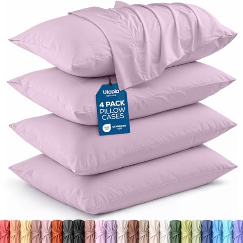 King Size Pillow Cases Set of 2 - Ultra Soft Microfiber, Lavender