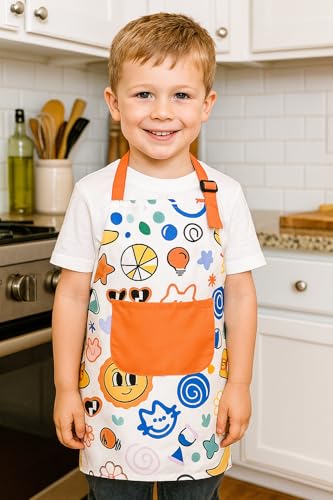 Kids Cooking & Baking Apron for Children - Fun Painting Design