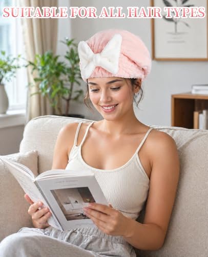 DAWZMR 3-Pack Microfiber Hair Towel Wrap, Super Absorbent Hair Turban