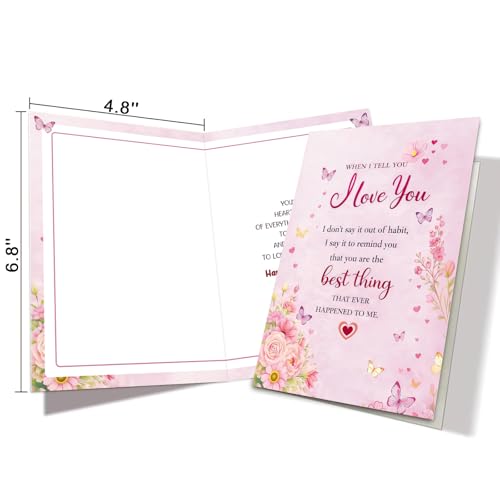 Elegant Mother's Day Card with Envelope - 5x7 Inch for Wife