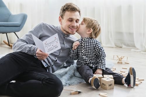 First Father's Day Card for New Dad with Envelope - Cute Design
