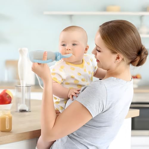 PandaEar Silicone Baby Food Pouches Set - 3 Pack, 4oz, BPA-Free
