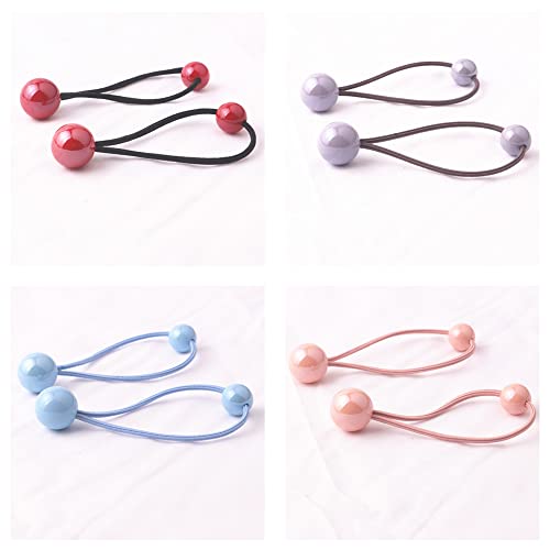 Bubble Ball Hair Ties for Girls Elastic Ponytail Holders 8 Pcs