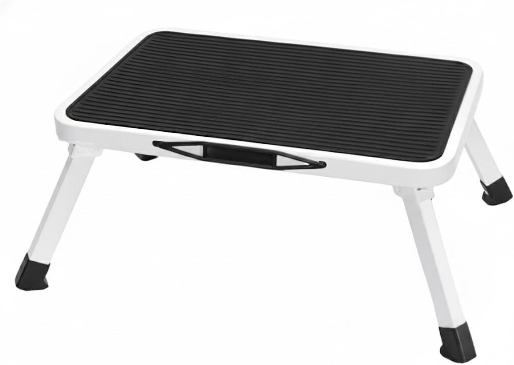 Simple Deluxe Foldable Step Stool - Heavy Duty Non-Slip Foot Stool for Home & Kitchen | 330 Lbs Capacity