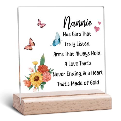 Vadaka Nanny Acrylic Plaque Desk Sign - Appreciation Gift for Grandma