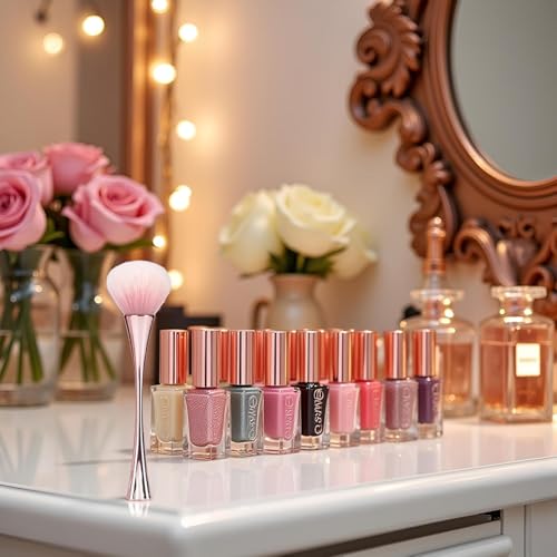 2Pcs Rose Gold Nail Dust Brush Soft Cleaner for Acrylic Nails Makeup
