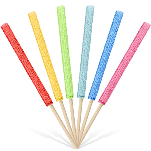 Honeydak 6 Pcs Microfiber Detail Duster Sticks - Mini Crevice Cleaning Tools