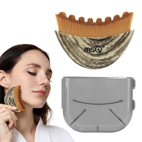 MSQ Lymphatic Contour Face Brush - Ultra-Soft Jawline Sculpting & Drainage Massager