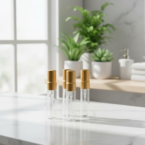 ZLmoue 10 Pcs 5ml Clear Glass Perfume Atomizer Travel Spray Bottles