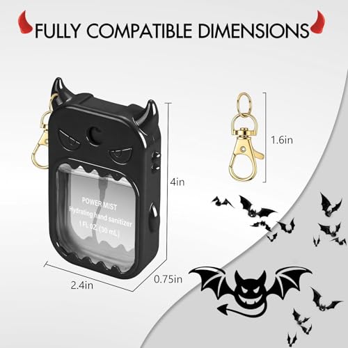 JAMIEWIN Monster Silicone Case for Touchland Hand Sanitizer with Keychain
