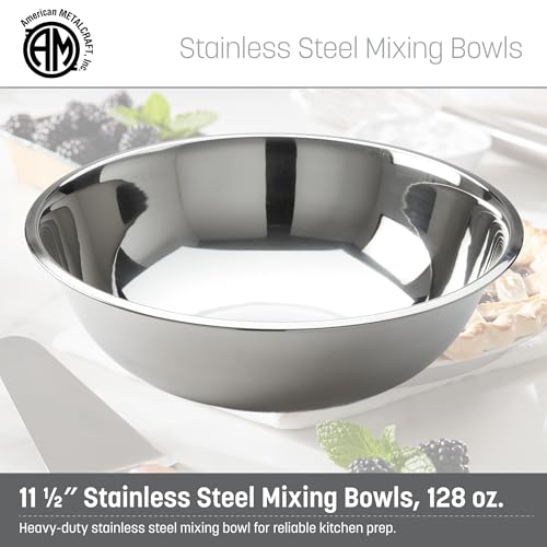 American Metalcraft 5-Quart Stainless Steel Mixing Bowl 11.5 Inch Diameter