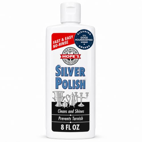 HOPE'S Silver Polish & Cleaner - Tarnish Remover for Jewelry & Silverware, 8oz