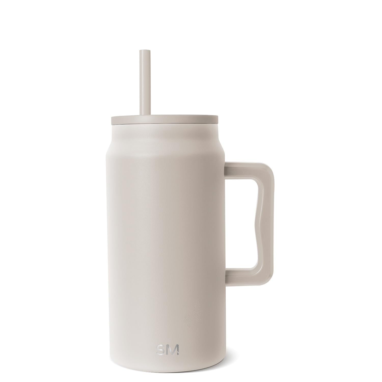 Simple Modern 50 oz Mug Tumbler with Handle and Straw Lid | Reusable Insulated Stainless Steel Large Travel Jug Water Bottle | Gifts for Women Men Him Her | Trek Collection | Almond Birch