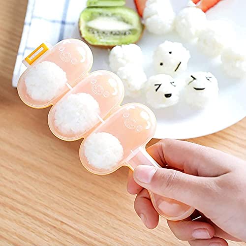 Holyzuel Kids Rice Ball Mold Set with Mini Sushi Plate & Shaker - DIY Sticky Rice Maker for Bento & Fun Cooking