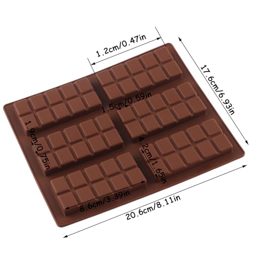 Food Grade Silicone Chocolate Bar Molds for Baking & Candy