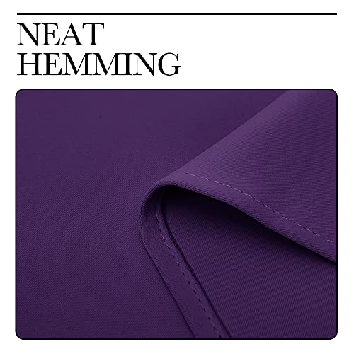 NICETOWN Blackout Curtains - Thermal Insulated Drapes for Small Windows (Royal Purple, 42x30 inches)
